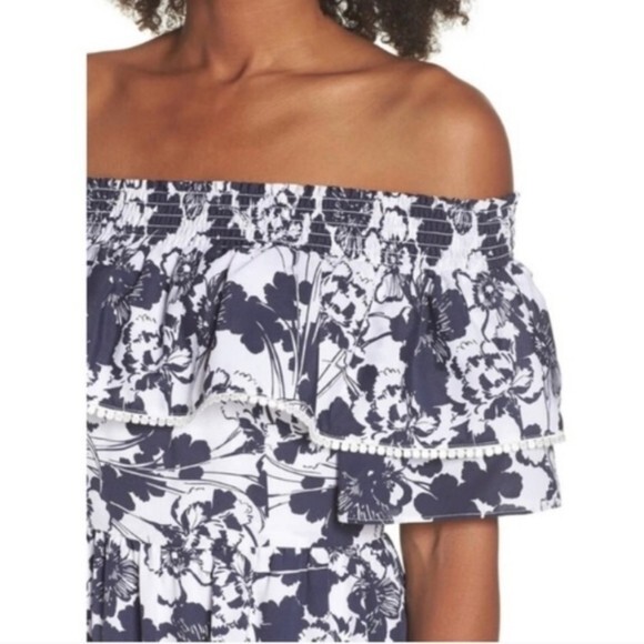 Chelsea28 summer off the shoulder ruffle maxi floral dress size 4 - Picture 5 of 16